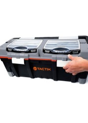 TACTIX - 26IN. FULL LENGTH HANDLE TOOL BOX WITH 2 ORGANIZER - TTX-320312