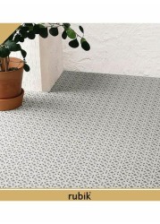 Rubik 9-Piece Plastic Indoor Outdoor Floor Tiles Set Silver