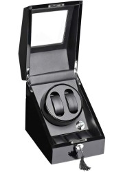 Generic Wooden Black Interior Automatic Watch Winder 2 - Ww2+3-Black
