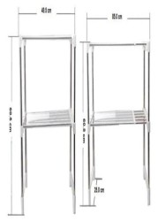 Generic Adjustable Microwave Kitchen Shelf Rack Silver 50.8centimeter