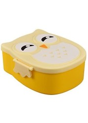 Generic - Owl Lunch Box Food Container Storage Box Portable Bento Box Yellow