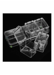 Generic - Set Of 4 Seasoning Storage Box With Spoon Clear 26X8.5X10.5Centimeter