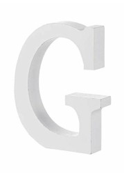 East Lady Wooden Alphabetical Decorative Letter G White 15x12x0.7cm