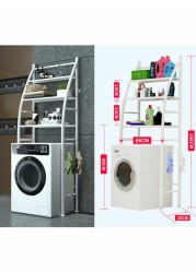 Generic 3 Tier Bathroom Laundry Washing Machine Shelf Rack White 166X166X50Cm