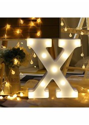 Voberry X Alphabet Led Letter Light White 22X18X4.5cm