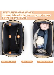 2022 Baby Diaper Changing Bags Changing Station Baby Bed Portable Travel Bed Folding Crib Shade Cloth Changing Pad Waterproof