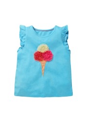 Little maven 2022 summer baby girls T-shirt cotton soft and comfortable lovely tops baby boy children casual clothes