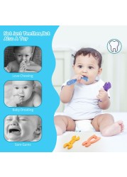 Baby Teething Silicone Toys Kit BPA Free Infant Molar Teether Toys for 0-1-2 Years 0-12-24 Months Hammer Saw