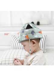 Baby Infant Protective Hat Anti-collision Protective Cap Baby Safety Helmet Soft Comfortable Head Security and Protection - Adjustab