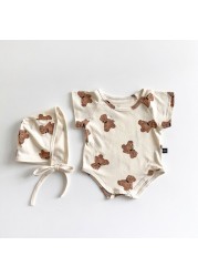 MILANCEL Children's Underwear 2021 Summer Fashion Teddy Bear One-piece Suit Set