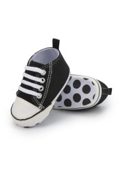 Baby Shoes Boy Girl Canvas Shoes Solid Custom Shoes Anti-slip Soft Newborn Classic Sneaker First Walkers Crib Infant