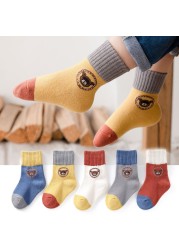 5pairs/lot Baby Boys Girls Socks Fashion Cartoon Animal Pattern Cotton Kids Socks 1-12 Years New Spring Autumn Socks for Boy