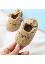 Baby Girl Knitted Boots First Walkers Snow Boots Newborn Baby Autumn Winter Cotton Warm Soft Sole Plush Prewalker 0-18days