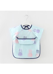 Waterproof Infant Eating Children Drawing Sleeveless Baby Bandana Bibs Cute Baby Bibs Soft Baby Apron Cotton Meal Burp Eva Clothes