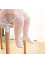 Spring Summer Children Mesh Pantyhose Girls Princess Pantyhose Cute Butterfly Baby Socks Soft Cotton White Socks