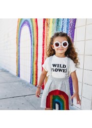 Bear Leader Children Sunglasses Accessory For Boys And Girls Flower Shape Frame Colorful Glass Cute Sunglass For Kids