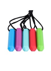 Sensory Crayon Teether - Best Autism Teething Gadgets Kids Toys Silicone Rubber Chew Necklace For Boys Girls