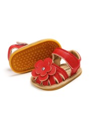 New Infant Baby Shoes Baby Boy Girl Shoes Toddler Flats Summer Sandals Flower Soft Rubber Sole Anti-slip Crib Shoes First Walker