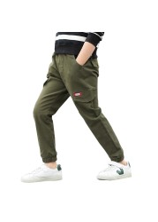 Boys Pants 2022 Autumn Cotton Long Kids 3 5 10 14 Years Children Pants New Style High Quality Pantalones Causal Cargo Pants