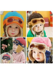 Baby Warm Toy Hats Winter Hats Toddler Boys Girls Pilot Hats Hooded Cap Winter Warm Hat Party Hats