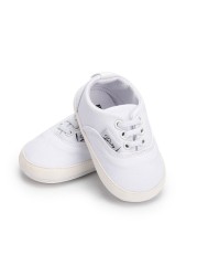 Newborn Baby Shoes Boys Girls Toddler Shoes Canvas Toddler Sneakers Rubber Non-slip Soft Sole Infant First Walkers 0-18 Months