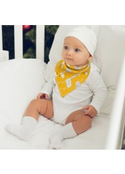 10pcs/lot baby bandana drool bibs 100% organic cotton bibs for boys and girls, super soft absorbent feeding bibs newborn bibs