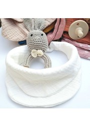 Baby Feeding Bibs Toddler Triangle Saliva Scarf Newborn Double Burp Cloths Soft Infant Cotton Hoodie Saliva Girls Boys Towel