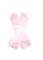 Kids Princess Long Gloves Long Accessories 11 Colors Birthday Party Wedding Elsa Anna Cinderella Belle Sofia