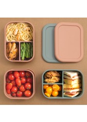 Baby Silicone Bowl Lunch Box Lunch Box With Lid Leakproof Soft Silicone Fresh Keeping Food Grade Silicone Material