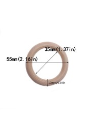 20pcs Natural Wooden Baby Teether Molar Ring Infant DIY Making Safe Teething Accessories Newborn Bracelet Craft Toy