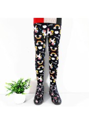 Kids Thicken Leggings Girls Autumn Winter Plus Velvet Trousers Baby Girl Skinny Pants 2021 Children's Clothing 2-11 Years