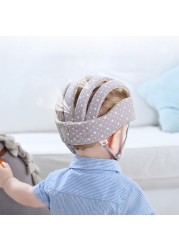 Baby Safety Helmet Head Protection Cotton Infant Baby Anti-Fall Hat for Crawling Baby Helmet Children Learn to Walk Crash Hat