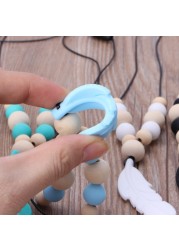 Baby Infant Silicone Feather Jewelry Teething Necklace Baby Nursing Chew Toys