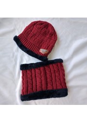 Boys Winter Hats and Scarves Set Boys Girls Add Thick Hats and Necklaces in Autumn Cute Baby Hats for Kids Ages 5-12 Years