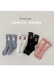 MILANCEL 2022 new spring baby socks letter sock fashion boys sock children sock