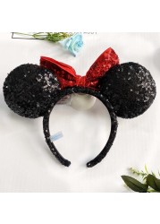 2022 Mickey Ears Headphone Black White Red Heart Headband For Kids Adults Enchanted Tiki Room Headset