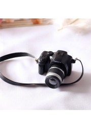 Newborn Photography Props Mini Camera Doll 1/12 Dollhouse Miniature Vintage Retro Camera Toy Baby Accessories