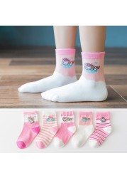 5 pairs soft cotton children socks cute cartoon print kids socks newborn baby boy socks casual girls boys socks 1 to 12 years