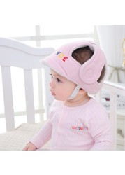 Baby Safety Helmet Head Protection Hats Cotton Toddler Infant Adjustable Anti-Fall Hats Children Walking Crawling Crash Hat