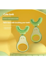 U Shape Baby Toothbrush Silicone Baby Toothbrush Oral Care Cleaning Tool Baby Teether Brushes For Baby Care