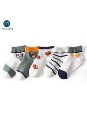 5pairs/lot Newborn Short Baby Boy Socks Spring Summer Thin Mesh Baby Socks for Girls Cotton Socks for Children Kids Miaoyoutong