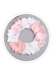 Girls Panties Kids Cotton Underwear Children Briefs Clouds Love Crown Carrots Umbrella Cartoon Short 4pcs/lot