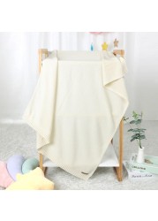 Newborn Baby Super Soft Cotton Knitted Baby Stroller Blanket Baby Stroller Blanket For Girls Boys Monthly Baby Wrap