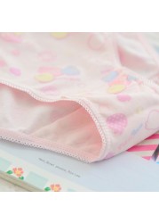 6pcs/lot Girls Cartoon Briefs Children Cotton Underwear Heart Printing Panties Kids Short Pants Girl Underwear Size 1T-12T