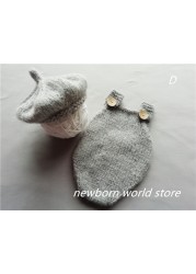 Newborn photography accessories, hat, hat and shorts