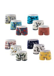 3pcs/set Cartoon Dinosaur Cotton Boys Boxer Underpants Children Panties Warm Cartoon Underwear Kids Panty Shorts 3-10 Years