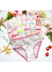 24pcs/lot Cotton Girls Children's Underwear Triangle Briefs Kids Underwear 2-12 Years