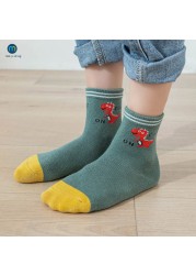 10pcs/lot Baby Boys Winter Socks Cartoon Animail Kids Spring Autumn Cotton Breathable Keep Warm Socks for Children Miaoyoutong