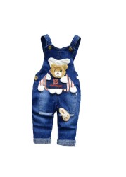 IENENS baby boy boys long pants denim overalls dungarune kids baby boy jeans jumpsuit clothing fittings clothing trousers