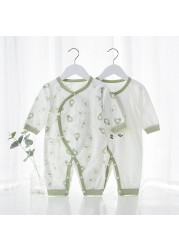 Spring Autumn Newborn Baby Romper Soild Color Baby Clothes Girl Rompers Cotton Jumpsuit Baby Half Sleeve Infant Boys Romper